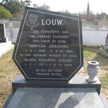 LOUW Adriaan Johannes 1909-1984 &amp; Maria Susanna CILLIÉ 1917-2005