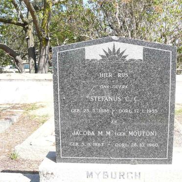 MYBURGH Stefanus C.C. 1886-1955 &amp; Jacoba M.M. MOUTON 1883-1960