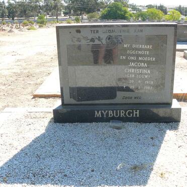 MYBURGH Jacoba Christina nee LOUW 1938-1982