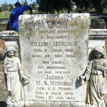 MYBURGH Willem 1868-1934 &amp; Jacoba M.S. V.D. MERWE 1870-1945