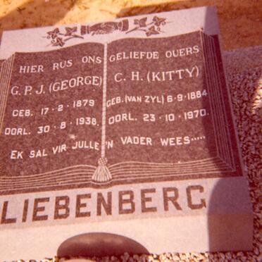 LIEBENBERG G.P.J. 1879-1938 &amp; C.H. VAN ZYL 1884-1970