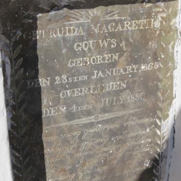 GOUWS Gertruida Magaretha 1865-1880