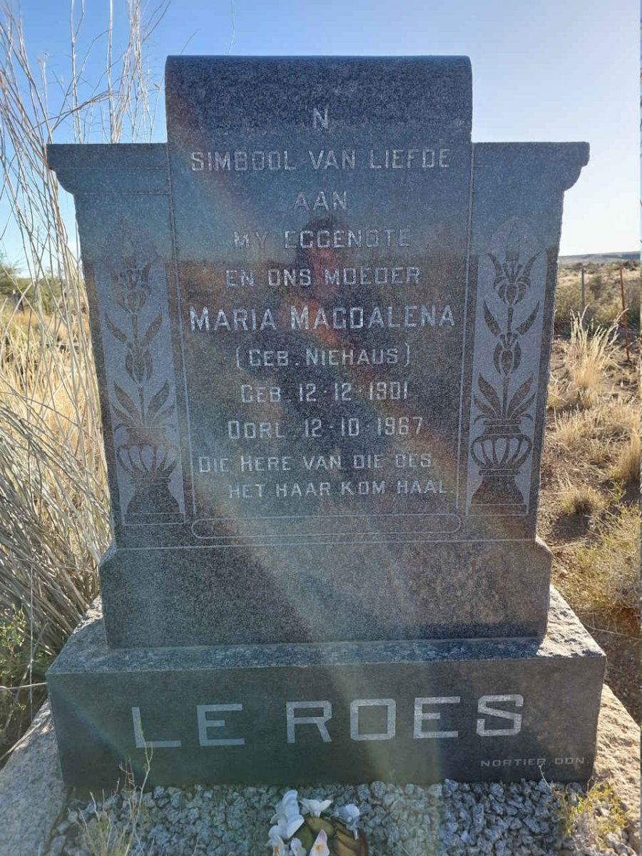 ROES Maria Magdalena, le nee NIEHAUS 1901-1967