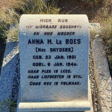 ROES Anna M., le nee SNYDERS 1901-1949