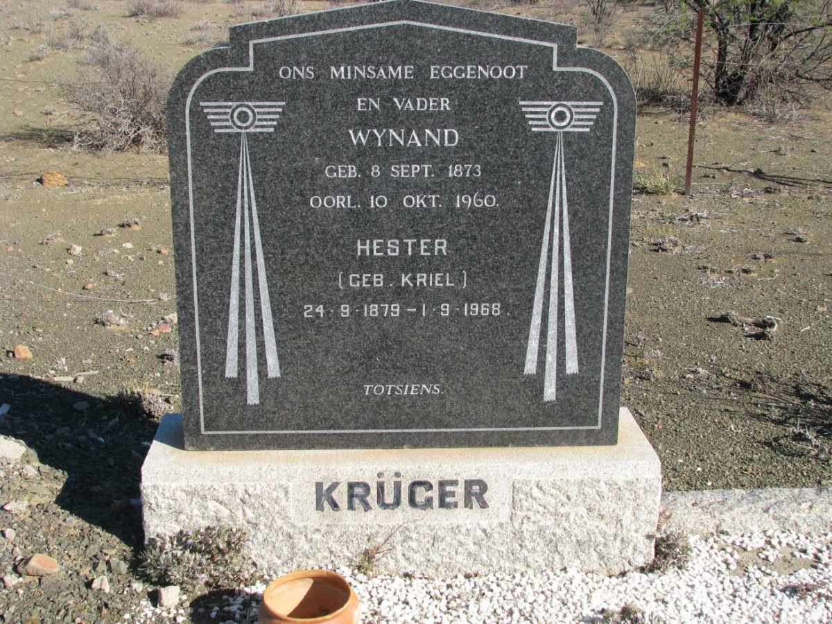 KRUGER Wynand 1873-1960 &amp; Hester KRIEL 1879-1968