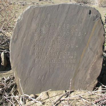 BOTES Gertruida Elezabeth Jacoba nee NIEHAUS 1862-1904