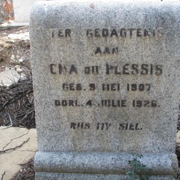 PLESSIS Ena, du 1907-1926