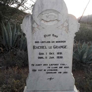 GRANGE Rachel, le 1891-1938