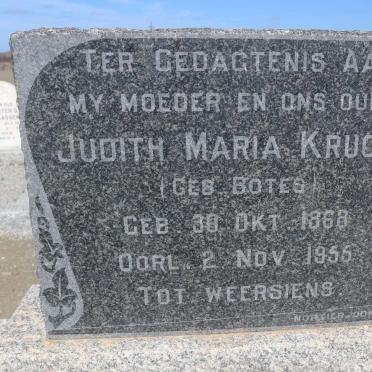 KRUGER Judith Maria nee BOTES 1868-1955