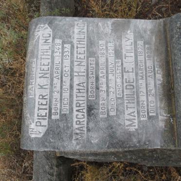 NEETHLING Pieter K. 1848-1937 &amp; Margaritha H. SMUTS 1850-1921 :: NEETHLING Mathilda E. 1877-1929