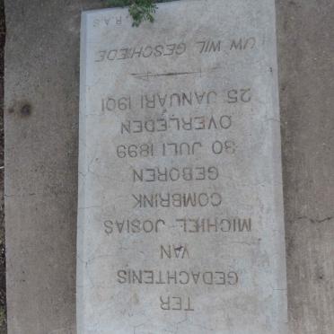 COMBRINK Michiel Josias 1899-1901