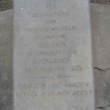 COMBRINK Petrus Wilhelm 18?0-1900