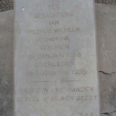 COMBRINK Petrus Wilhelm 18?0-1900