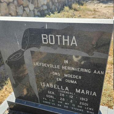 BOTHA Isabella Maria nee ODENDAL 1913-2001