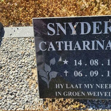 SNYDERS Catharina M. 1928-1995
