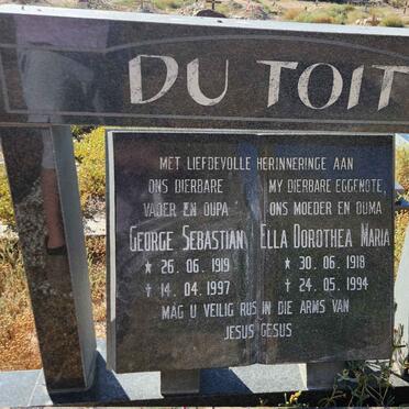 TOIT George Sebastian, du 1919-1997 & Ella Dorothea Maria 1918-1994