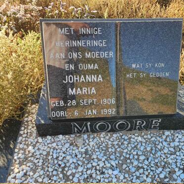 MOORE Johanna Maria 1906-1992