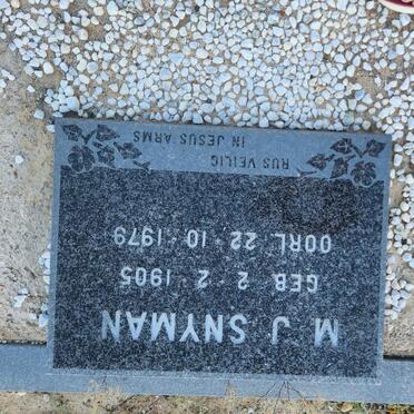 SNYMAN M. J. 1905-1975