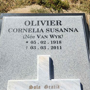 OLIVIER Cornelia Susanna nee VAN WYK 1918-2011