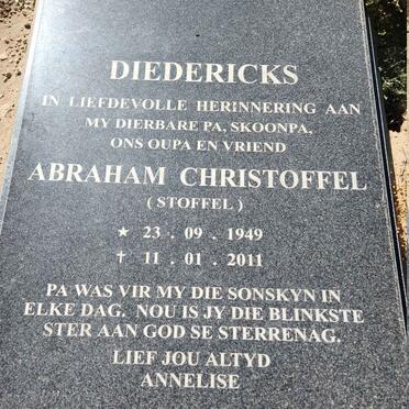 DIEDERICKS Abraham Christoffel 1949-2011