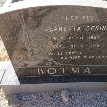BOTMA Jeanetta Gesina 1897-1975