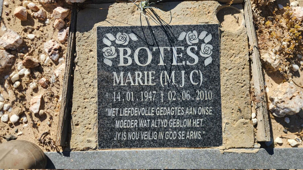 BOTES Marie M.J.C. 1947-2010