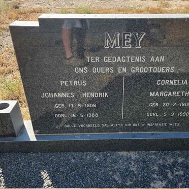 MEY Petrus Johannes Hendrik 1906-1988 & Cornelia Margaretha 1912-1990