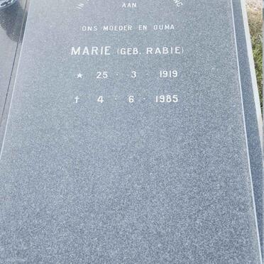 LUTTIG Marie nee RABIE 1919-1985