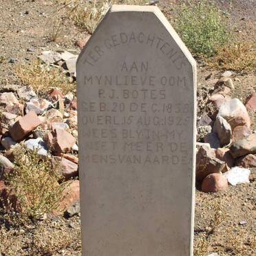 BOTES P.J. 1838-1925