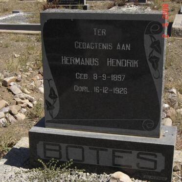 BOTES Hermanus Hendrik 1897-1926