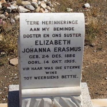 ERASMUS Elizabeth Johanna 1886-1955