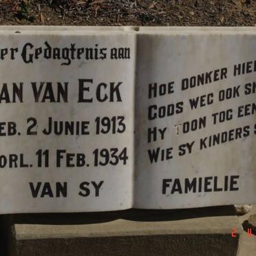 ECK Jan, van 1913-1934