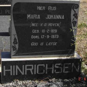 HINRICHSEN Maria Johanna nee V.D. HOVEN 1891-1973