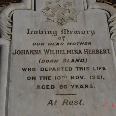 HERBERT Johanna Wilhelmina nee BLAND -1921
