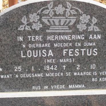 FESTUS Louisa nee MARS 1942-1997