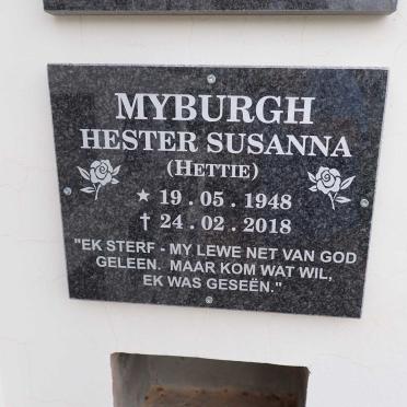 MYBURGH Hester Susanna 1948-2018