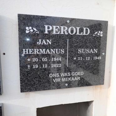 PEROLD Jan Hermanus 1944-2022 &amp; Susan 1949-