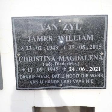 ZYL James William, van 1943-2015 &amp; Christina Magdalena DIEDERICKS 1945-2021