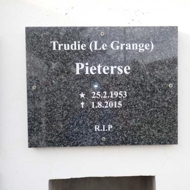 PIETERSE Trudie nee LE GRANGE 1953-2015