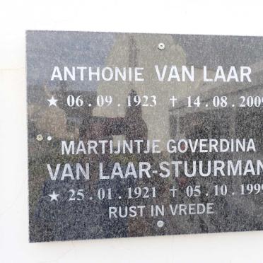 LAAR Anthonie, van 1923-2009 &amp; Martijntje Goverdina STUURMAN 1921-1999