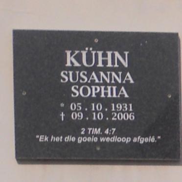 KÜHN Susanna Sophia 1931-2006