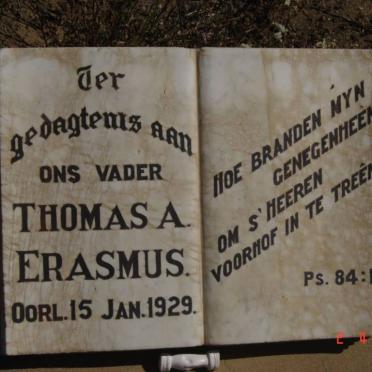 ERASMUS Thomas A. -1929