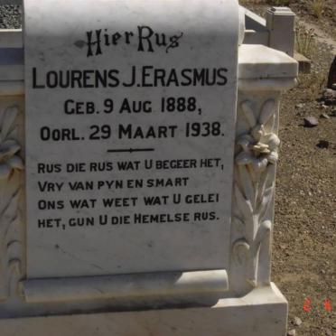 ERASMUS Lourens J. 1888-1938
