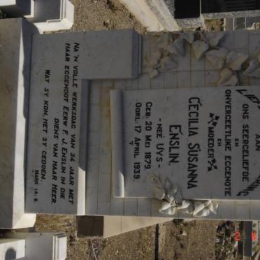 ENSLIN Cecilia Susanna nee UYS 1879-1939