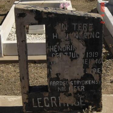 GRANGE Hendrik, le 1919-1940