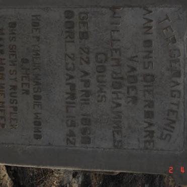 GOUWS Willem Johannes 1860-1942