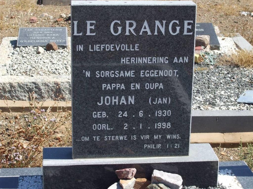 GRANGE Johan, le 1930-1998