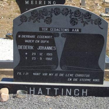 HATTINGH Diederik Johannes 1919-1982