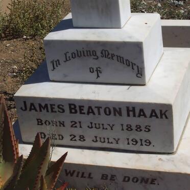 HAAK James Beaton 1885-1919