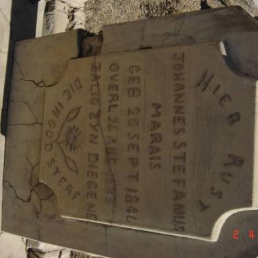 MARAIS Johannes Stefanus 1846-1935 &amp; Maria Johanna Elisabeth GOUWS 1846-1937
